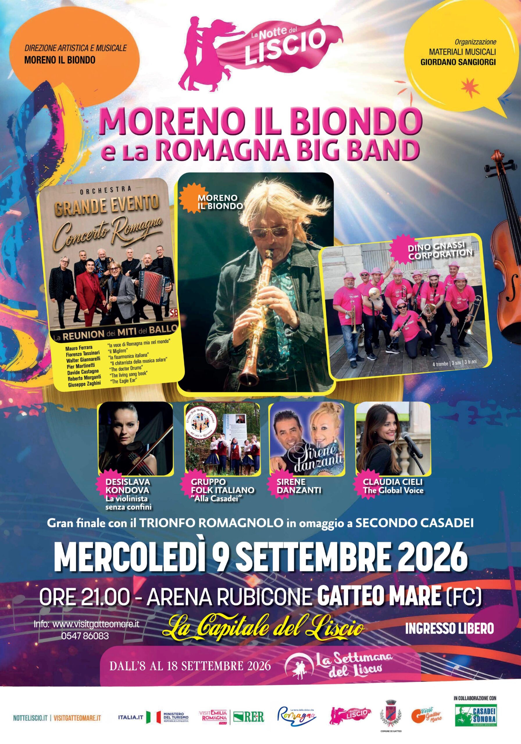 Ecco la nuova edizione della Notte del Liscio a Gatteo Mare il 9 settembre a cura di Materiali Musicali con Apt e Regione Emilia-Romagna
