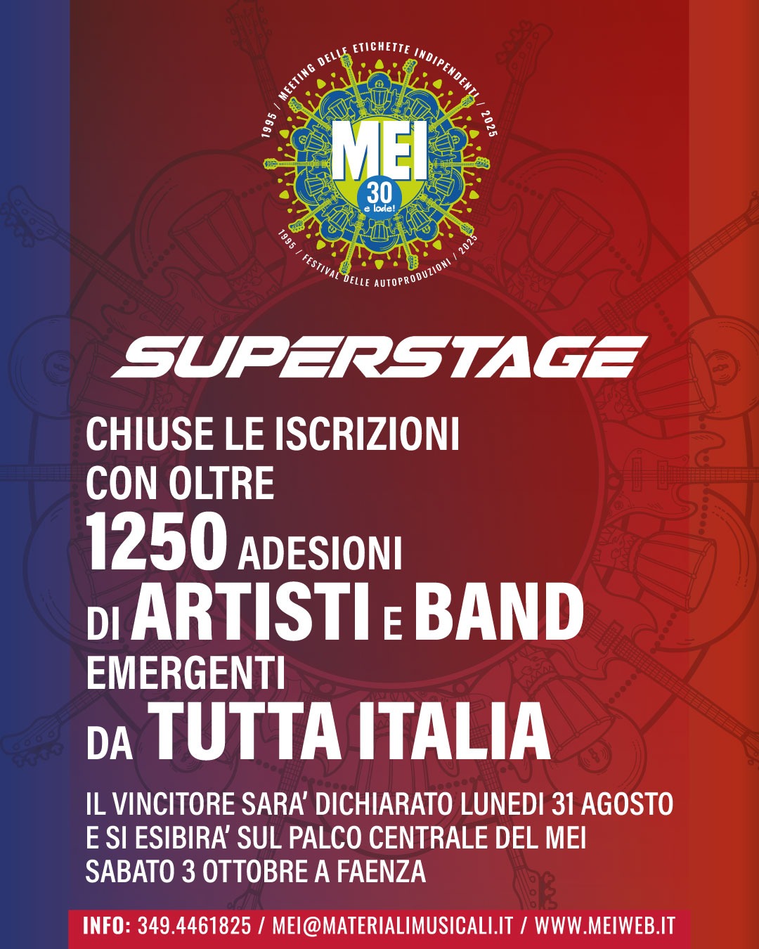 Superstage 2026, oltre 1.250 adesioni da tutta Italia: il vincitore sarà annunciato il 31 agosto