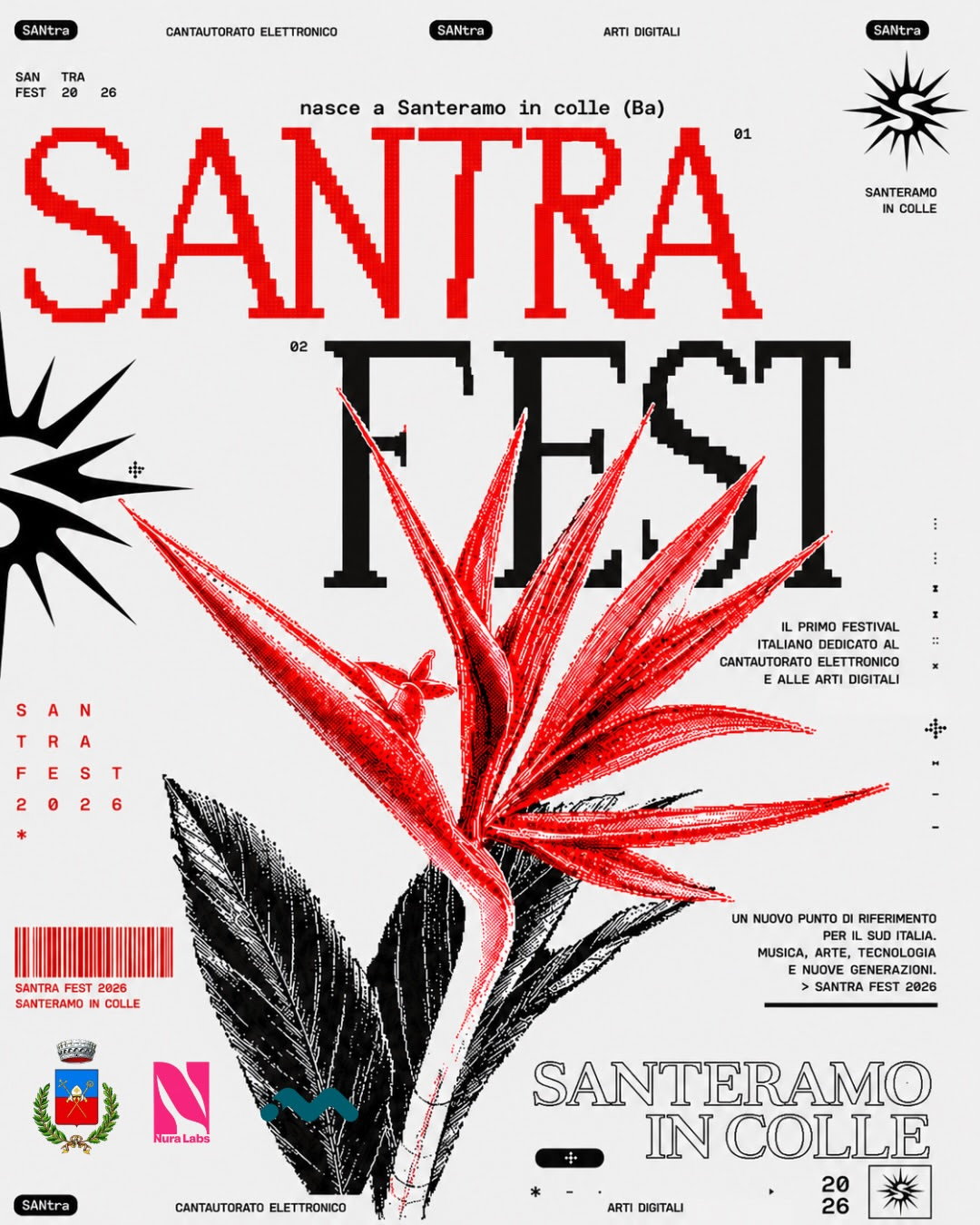SANTRA FEST inaugura la prima edizione con i live di TANCREDI, SISSI e GIOVAMI: il 18 e 19 settembre a Santeramo in Colle (BA) il festival dedicato al cantautorato elettronico e alle arti digitali