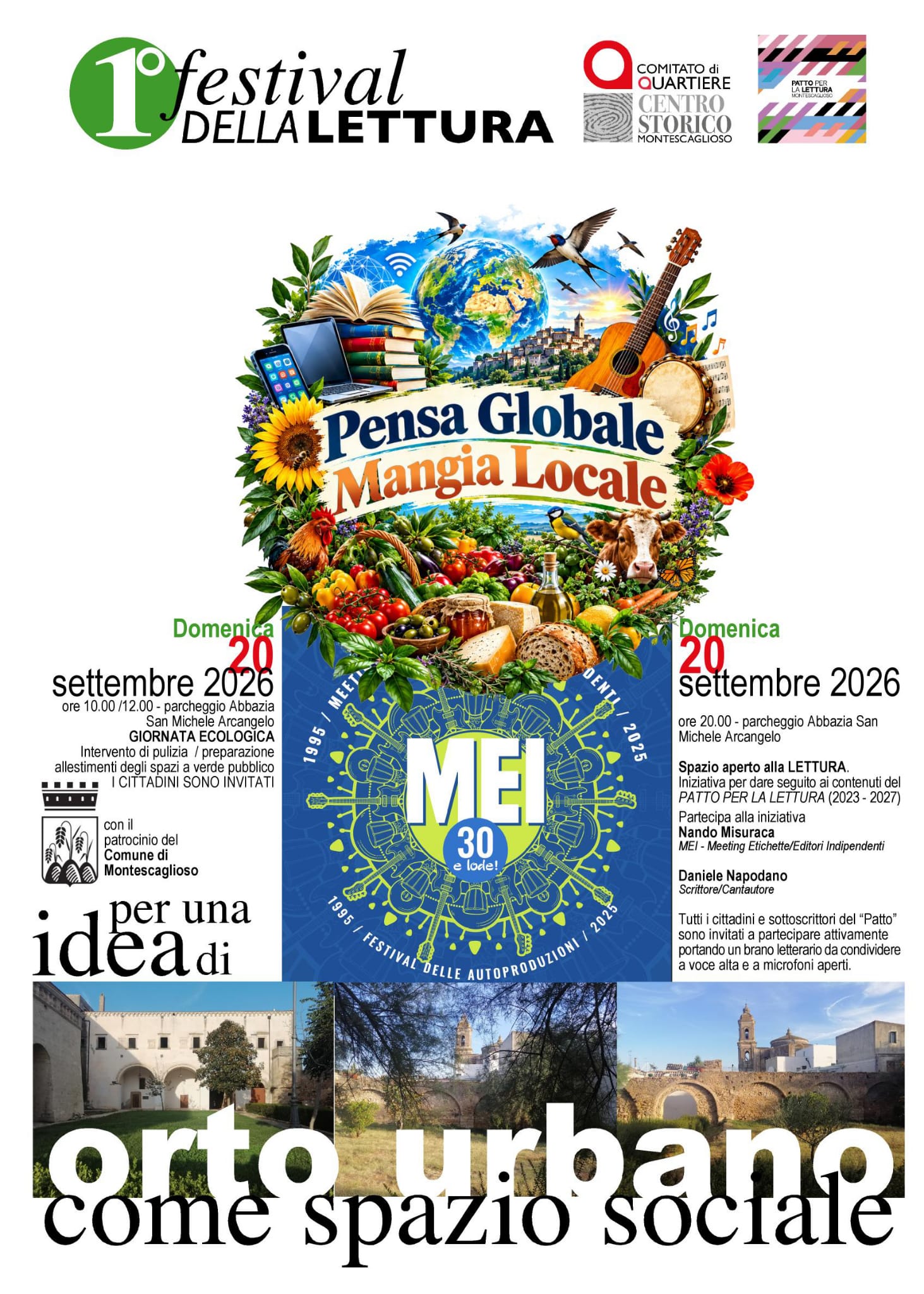 “Pensa Globale, Mangia Locale”: a Montescaglioso il Festival della Letteratura racconta il territorio come spazio sociale